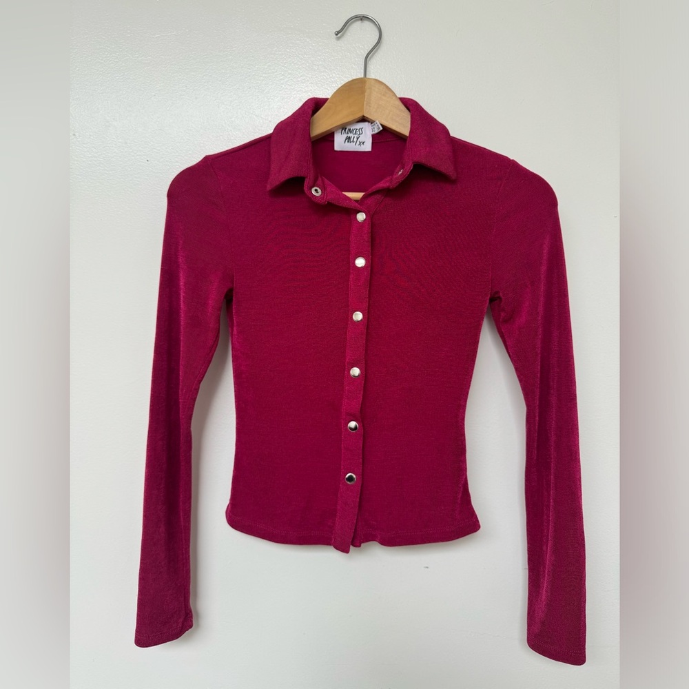Princess Polly Women’s Burgundy Long Sleeve
